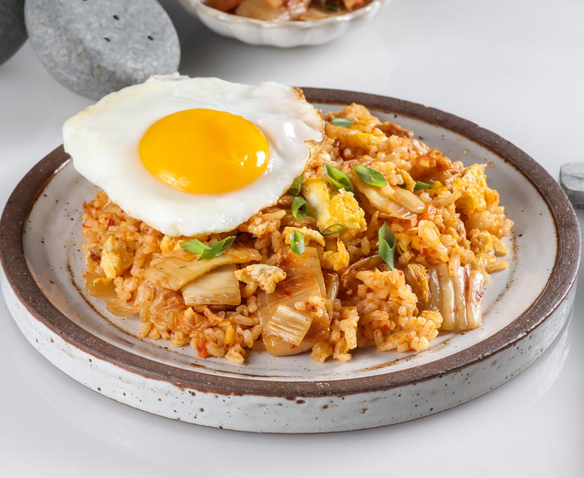 bacon and kimchi gochujang fried rice