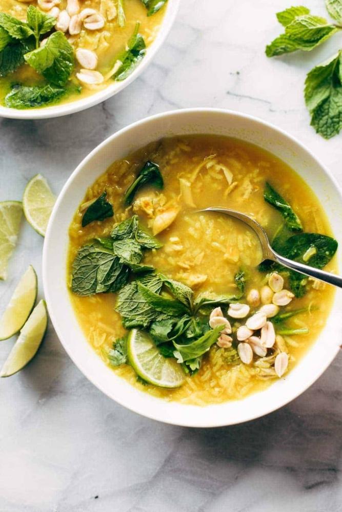 chicken and jasmine rice soup