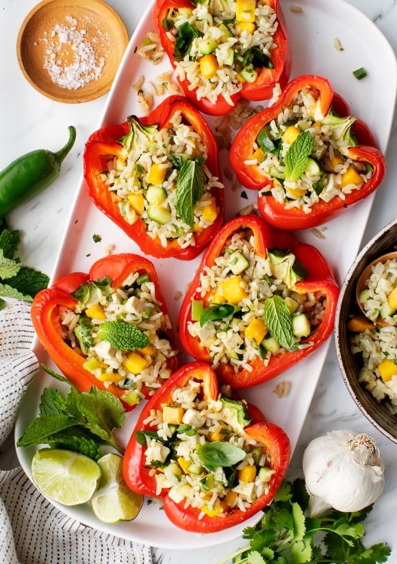 Stuffed Bell Peppers with Jasmine Rice