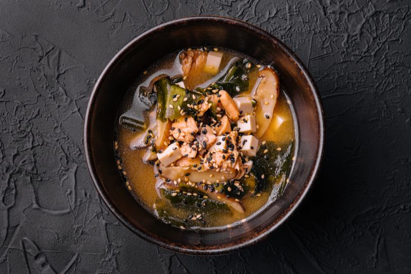 Seaweed and Wakame Miso Soup