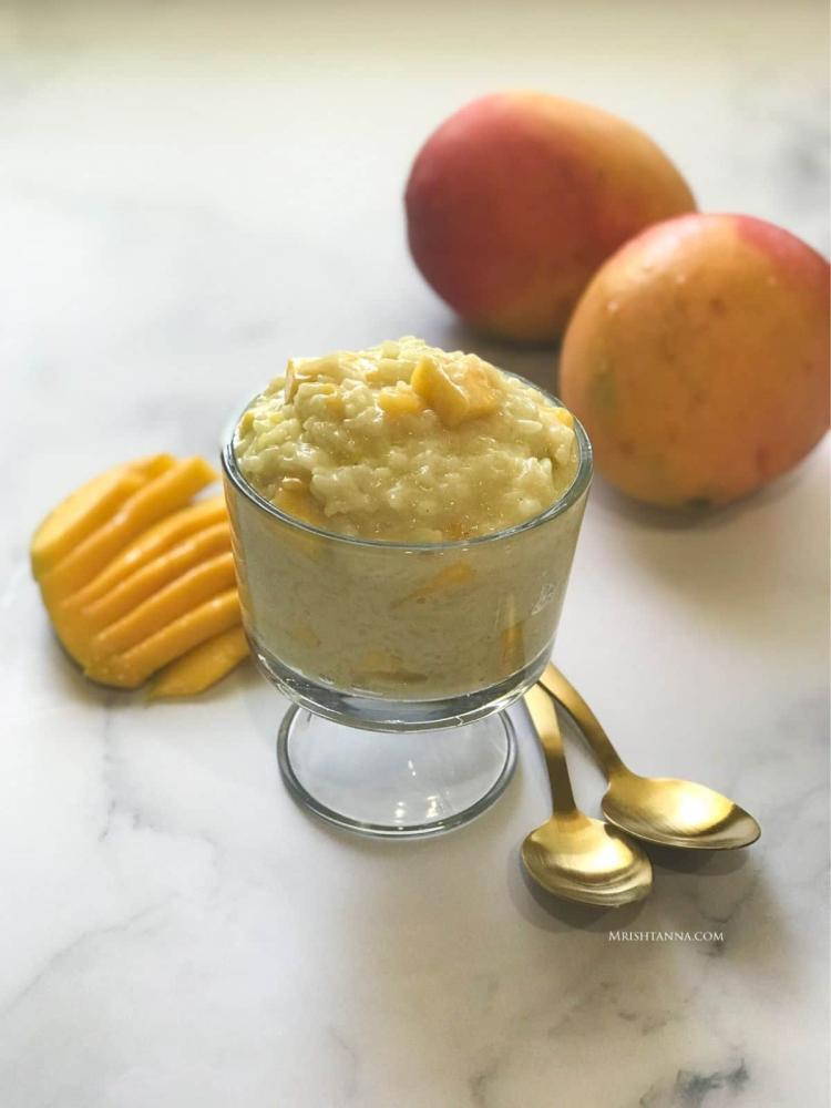 mango jasmine rice pudding