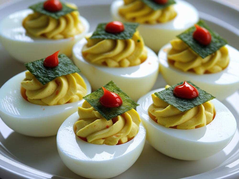 seaweed devilled eggs
