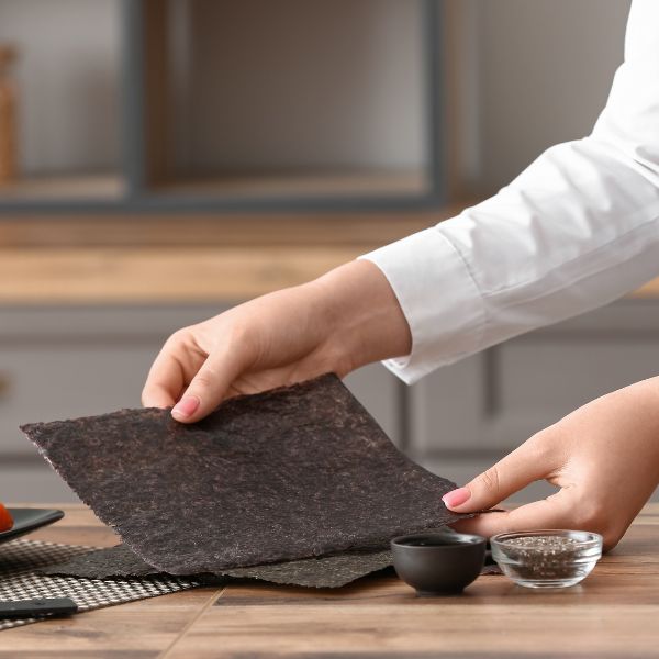 sushi nori sheet on table