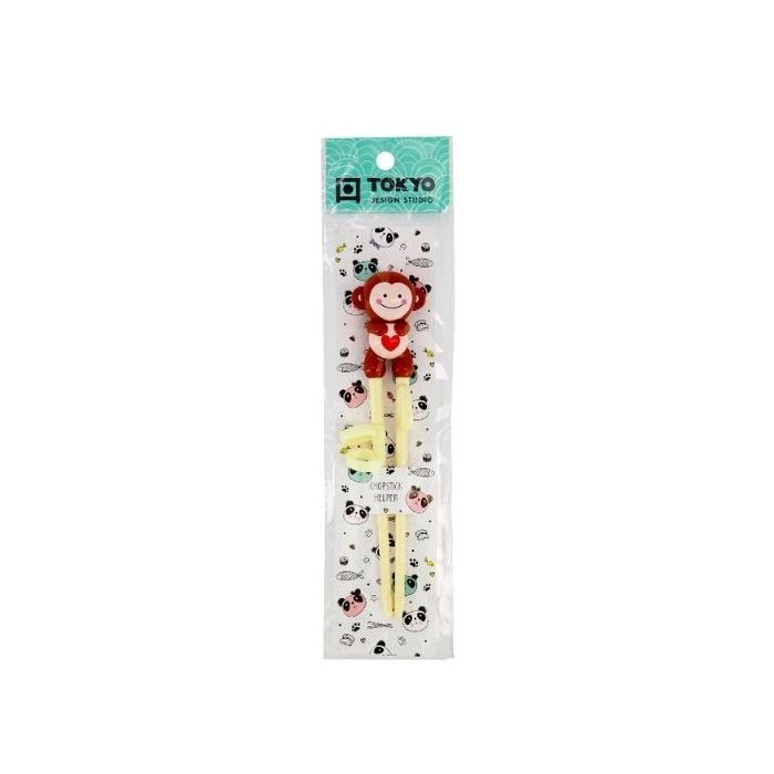 TOKYO DESIGN STUDIO Monkey Kids Chopsticks with Helper 