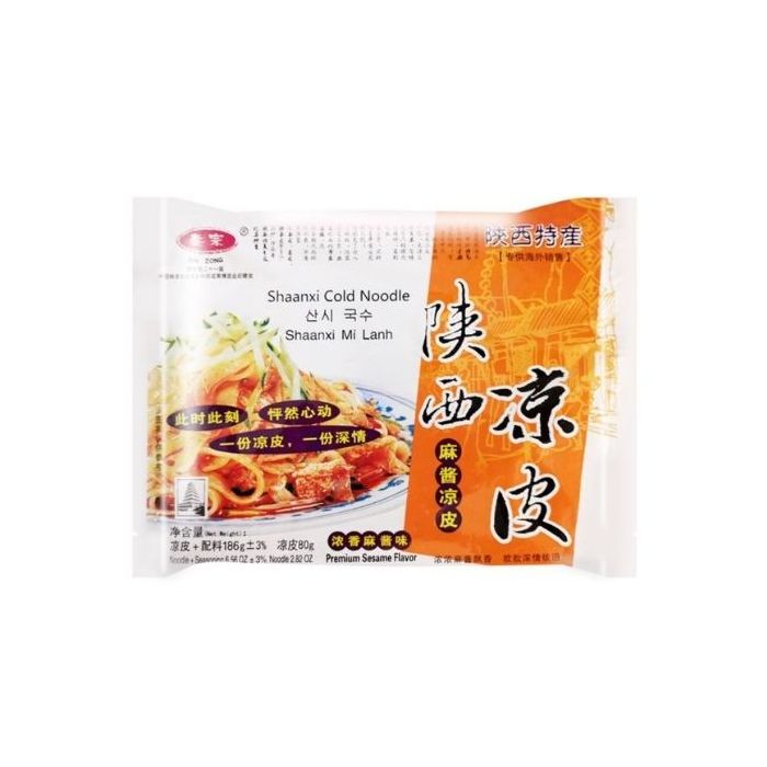 QIN ZONG SHAANXI Cold Noodle Premium Sesame Flavour 186g 秦宗陝西涼皮 芝麻