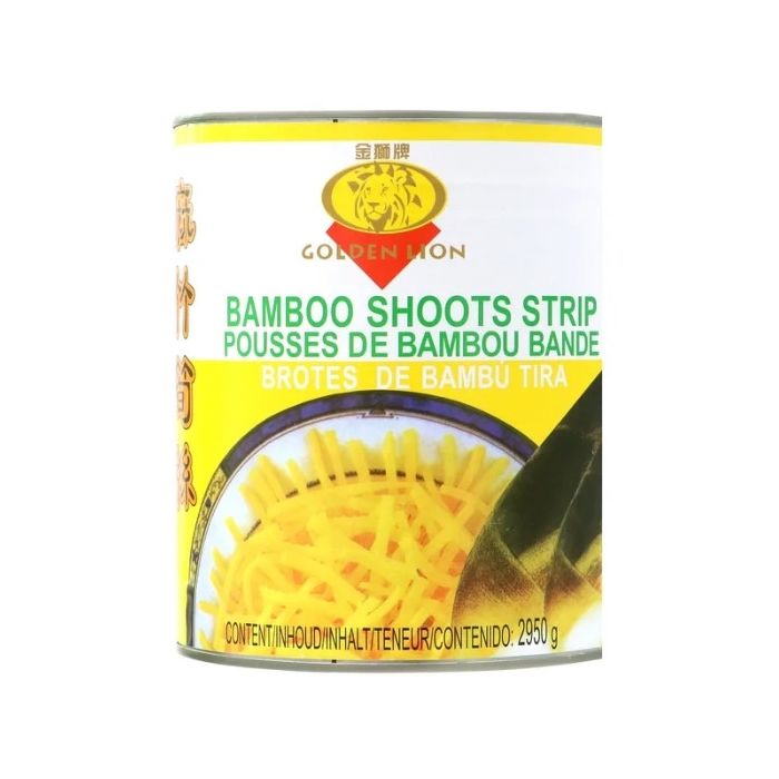 GOLDENLION Canned Bamboo Shoots (Strips) 2950g x 6 金獅牌竹荀絲 大