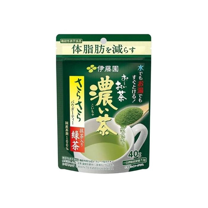 ITO EN Oi Ocha Koi Cha Sara Sara Powdered Rich Strong Matcha Green Tea 40g 伊藤園抹茶粉