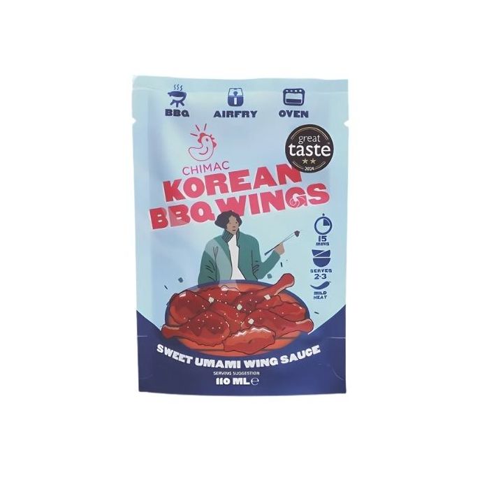 CHIMAC Korean BBQ Wings Sweet Umami Wing Sauce Pouch 110ml 