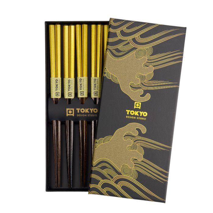 TOKYO DESIGN STUDIO Chopstick Giftset/5 Gold 4496 1/100 