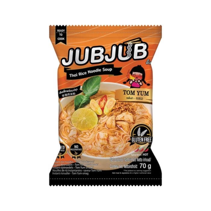 Jubjub Instant Rice Noodles Tom yum 70g 泰式速食冬阴功酸辣米粉