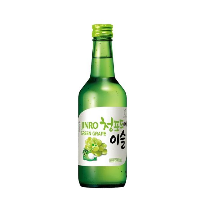 JINRO Chamisul Green Grape Soju (ALC.13.0%) 360ml 真露 - 燒酒青提味