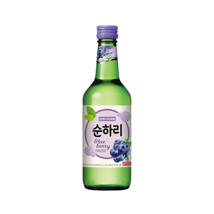 LOTTE CHUM CHURUM Korean Soju (Alc 12%) (Blueberry Flavour) 360ml 韓國燒酒藍莓味