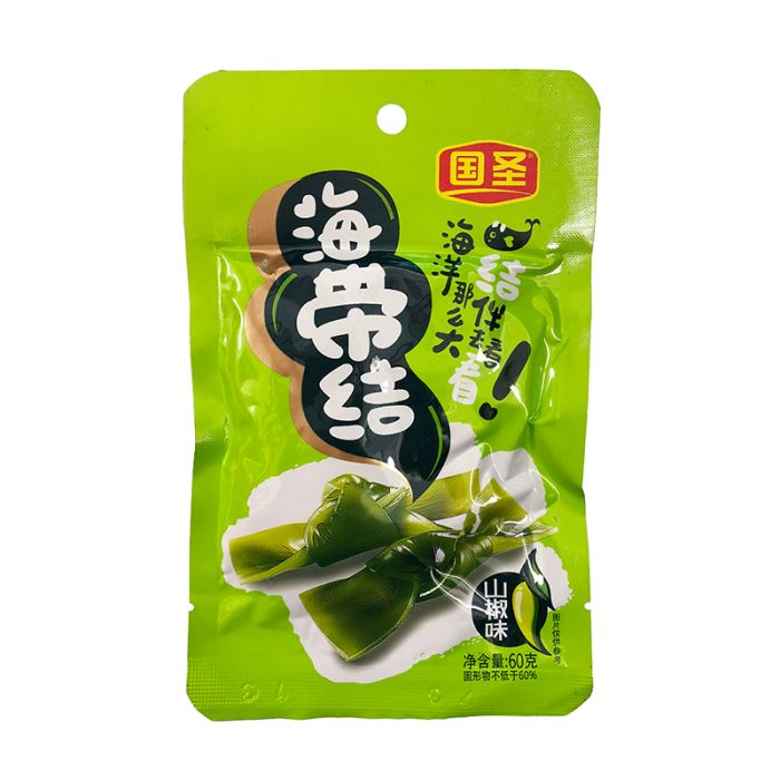 Guo Sheng Preserved Seaweed Knot Spicy 60g