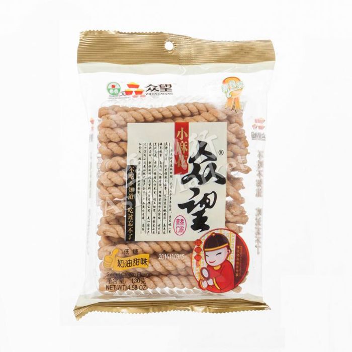 ZW Fried Dough Twist - Sweet Cream Flavour 130g 眾望奶油小麻花