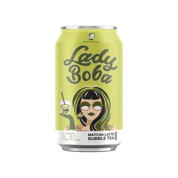 Lady Boba Matcha Bubble Tea Drink 315ml 波波小妞抹茶珍珠奶茶飲料