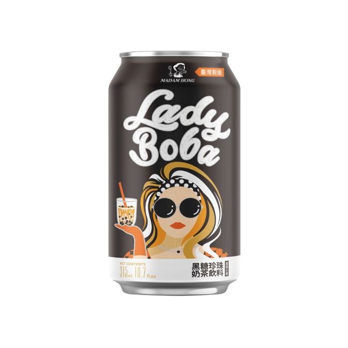 Lady Boba Black Sugar Bubble Tea 315ml 波波小妞黑糖珍珠奶茶飲料