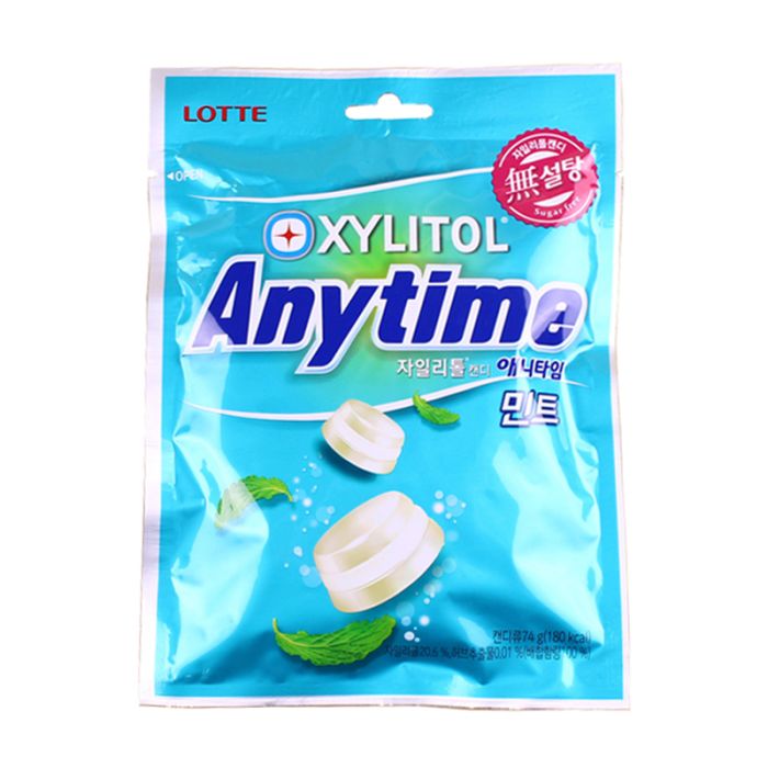 Lotte Anytime Xylitol Milk Candy 74g