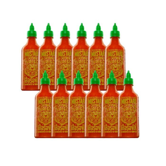 [CASE] CRYING THAIGER Sriracha Chilli Sauce Mustard 440ml x12 