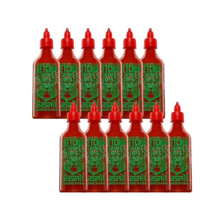 [CASE] CRYING THAIGER Sriracha Ketchup Chilli Sauce 440ml x12 