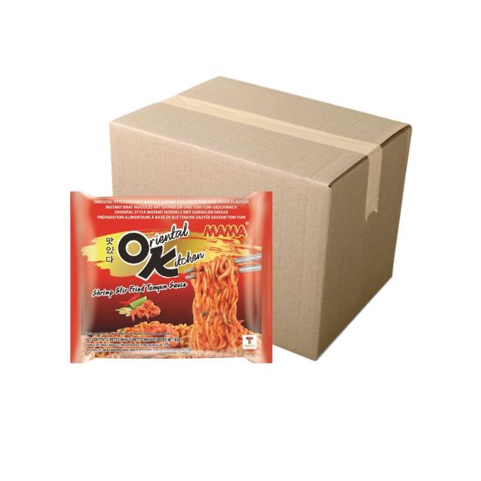 [CASE] MAMA Dried Instant Noodles Oriental Kitchen Shrimp Stir Fried Tom Yum Sauce Flavour 85g x 20 