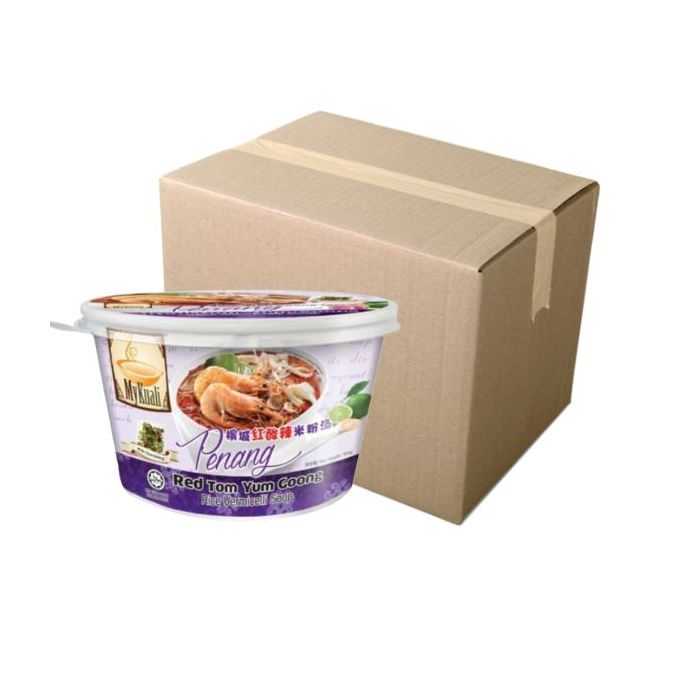 [CASE] MYKUALI Penang Red Tom Yum Goong Rice Vermicelli Bowl 90g x 12 