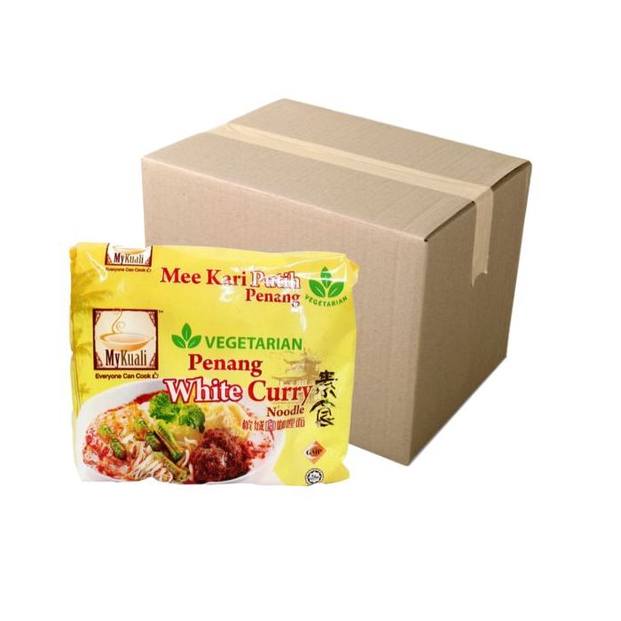 [CASE] MYKUALI Penang White Curry Noodle Vegetarian (12x4pkts) 105g x 48 