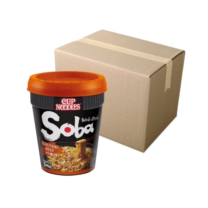 [CASE] NISSIN Soba Noodles With Yakisoba Sauce Sukiyaki Beef 89g x 8 