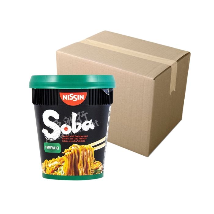 [CASE] NISSIN Soba Noodles With Yakitori Sauce Teriyaki 90g x 8 