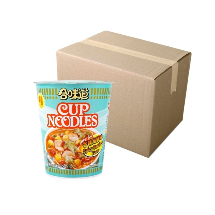 [CASE] NISSIN Spicy Seafood Flavor Cup Noodles 73g x 24 