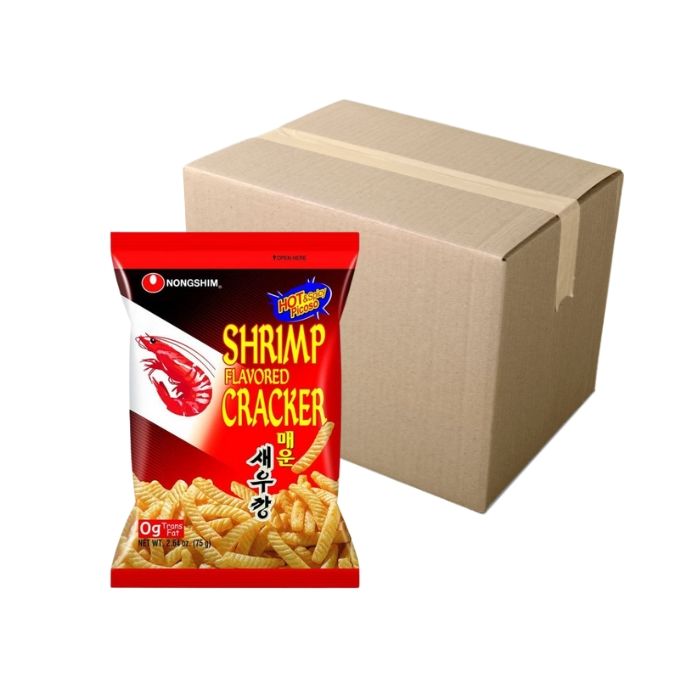 [CASE] NONGSHIM Shrimp Flavoured Cracker Hot & Spicy 75g x 20 
