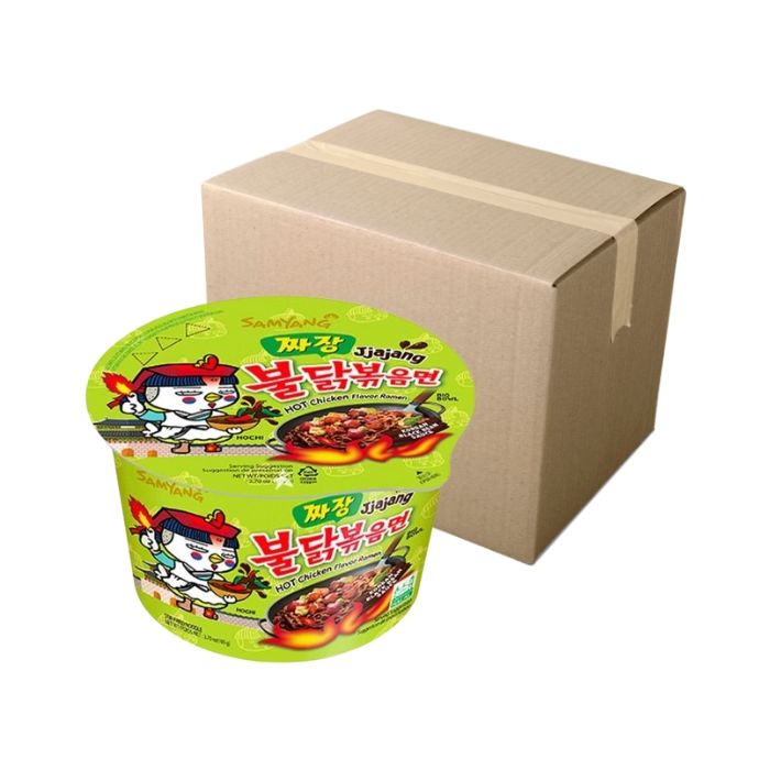 [CASE] SAMYANG Hot Chicken Ramen Jjajang Flavor Big Bowl 105g x 16 