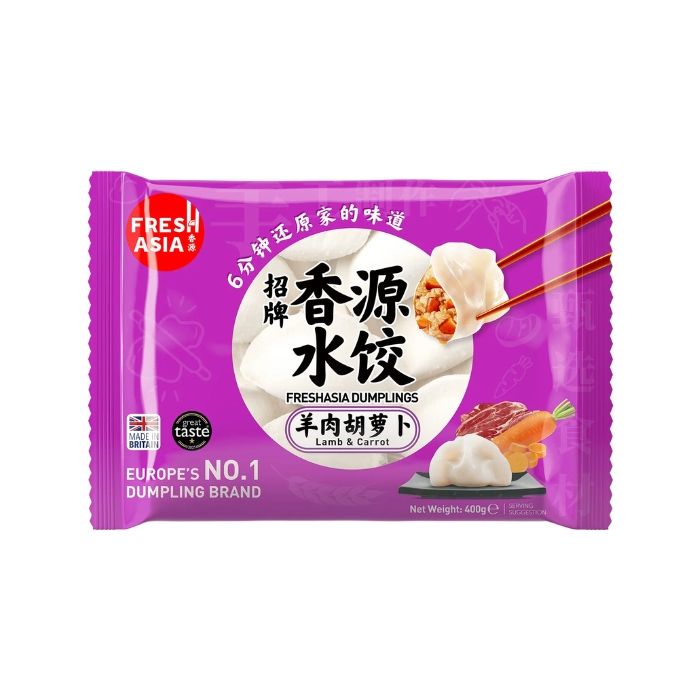 [FROZEN] FRESH ASIA FOODS Lamb Carrots Dumpling 400g 香源羊肉胡蘿蔔餃子