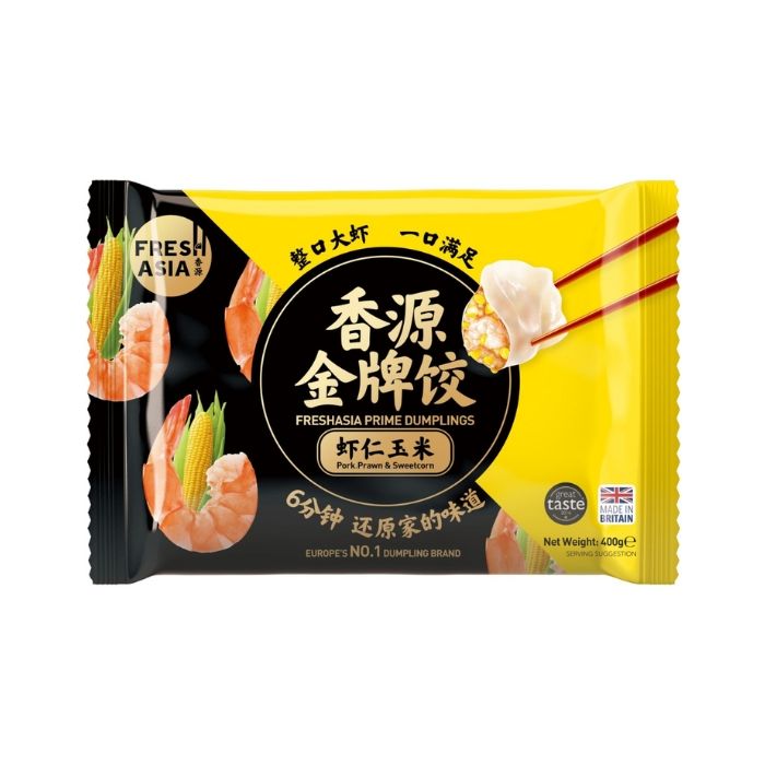 [FROZEN] FRESH ASIA FOODS Pork, Prawn & Sweetcorn Dumpling 400g 香源蝦仁玉米