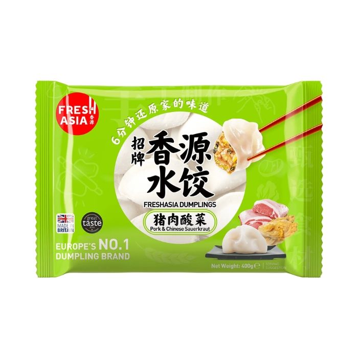 [FROZEN] FRESH ASIA FOODS Pork & Sauerkraut Dumpling 400g 香源豬肉酸菜餃子