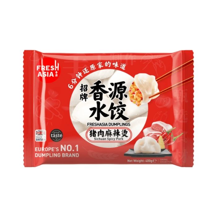 [FROZEN] FRESH ASIA FOODS Szechuan Spicy Pork Dumpling 400g 香源豬肉麻辣燙餃子