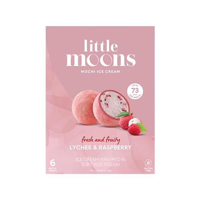 [FROZEN] Little Moons Mochi Ice Cream Lychee and Raspberry Flavour 192g