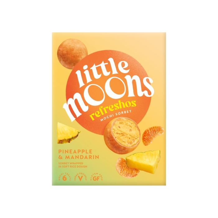 [FROZEN] Little Moons Mochi Ice Cream Pineapple & Mandarin Flavour 192g
