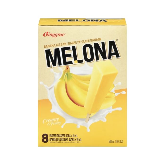 [FROZEN] [MULTIPACK] Melona Ice Bar Banana Flavour  560g (8x70g)