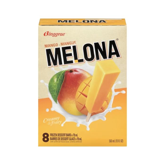 [FROZEN] [MULTIPACK] Melona Ice Bar Mango Flavour 560g (8x70g)