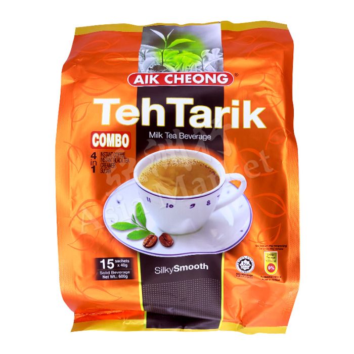 AIK CHEONG  Teh Tarik Instant Milk Tea (Coffee & Milk Tea Combo) 40g (x 15 sachets) 600g 馬來西亞四合一鴛鴦