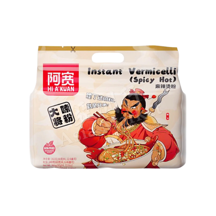 [PACK OF 4] AKuan  Instant Vermicelli Spicy Hot Flavour 360g 嗦粉大将麻辣烫粉