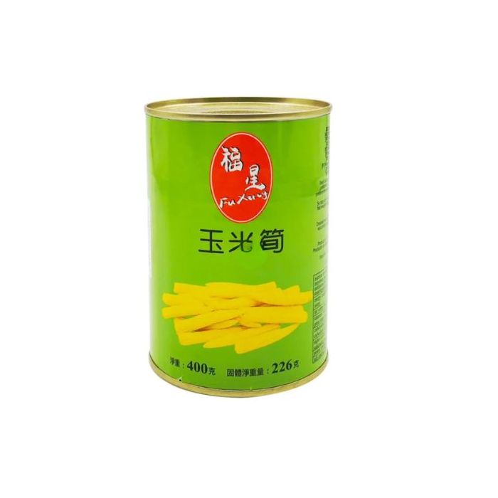 FUXING Baby Corn in Tin 400g  福星 玉米筍 (罐頭)
