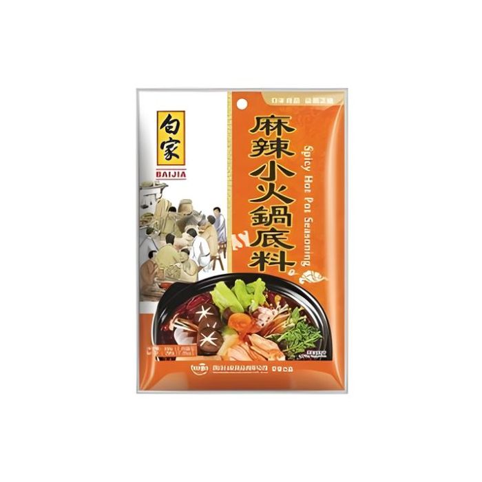 BAIJIA Condiment Spicy Hotpot Seasoning 200g  白傢麻辣小火鍋底料