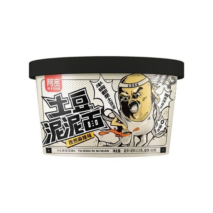 BAIJIA Mashed Potato with Noodles Flavour 105g 土豆泥泥面孜然麻辣味-出口版