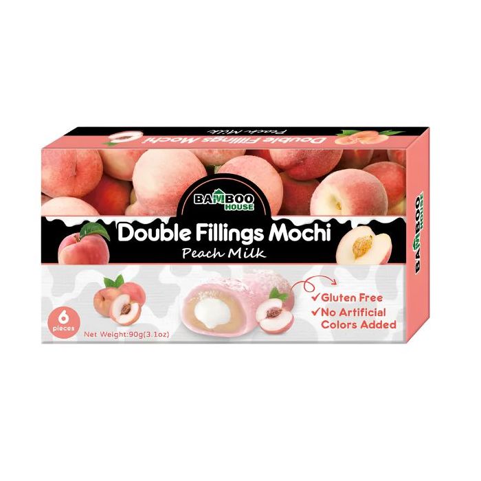 BAMBOO HOUSE Double Filling Peach Mochi 6pcs 90g