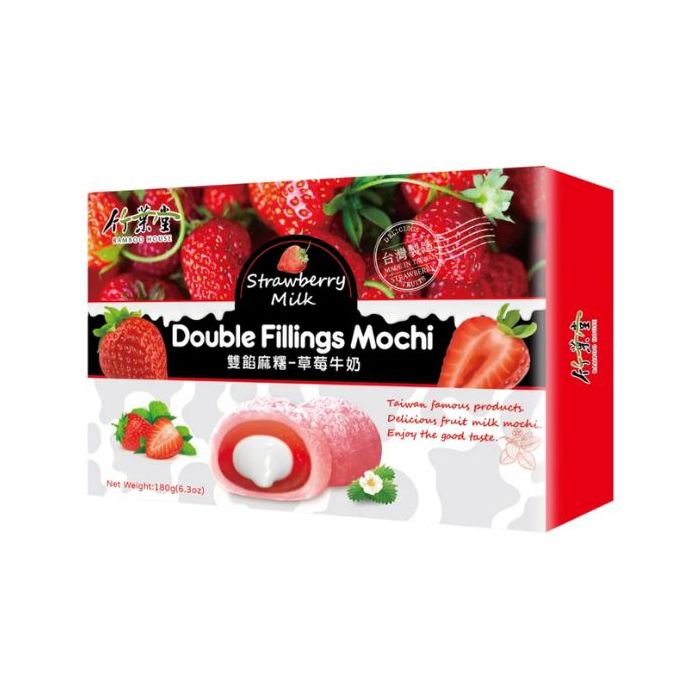 BAMBOO HOUSE Double Filling Strawberry Mochi 6pcs 180g