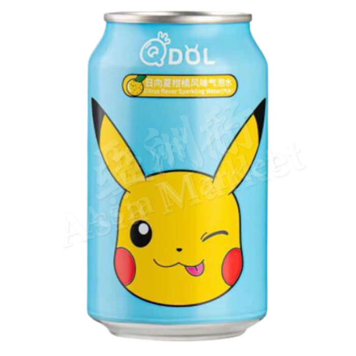 QDOL Pokemon Citrus Flavor Sparkling Water 330ml 日向夏柑橘风味氣泡水 