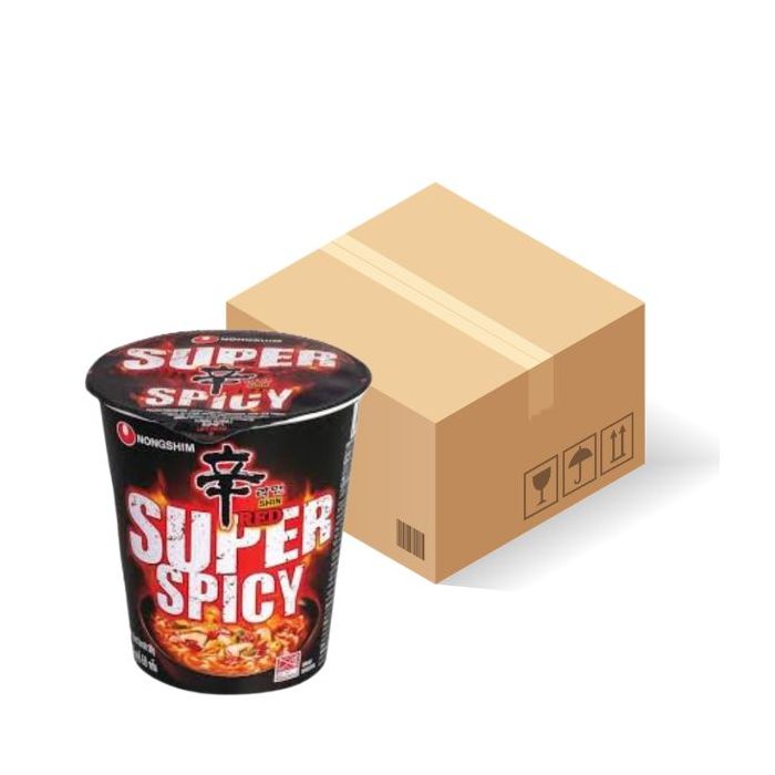NONGSHIM Shin Red Super Spicy Cup Noodle Soup Flavour 68g x12 [CASE]