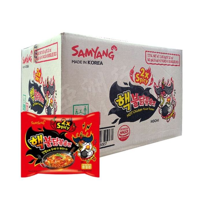 SAMYANG 2x Spicy Hot Chicken Flavor Ramen 140g (x40Pkts) [CASE] 