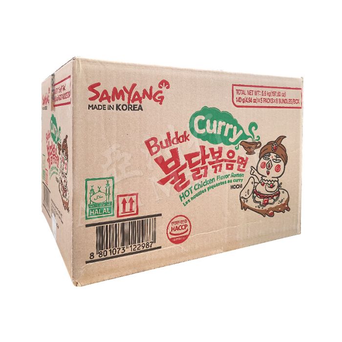 [CASE] SAMYANG - Buldak Hot Chicken Ramen(Curry Flavour) 140g (x40Pkts)  